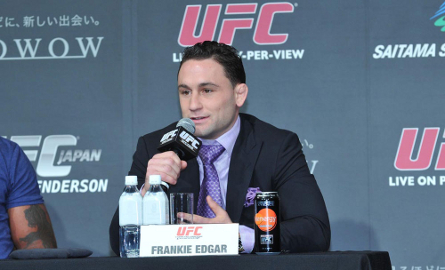 Frankie Edgar durante coletiva de imprensa do UFC 144 (Foto: Josh Hedges/Zuffa LLC)