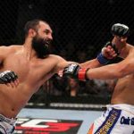 08 Johny Hendricks (L) punches Josh Koscheck (R)