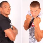 Massaranduba (esq.) encara Leonardo Macarrão (dir.) no UFC 147, em Belo Horizonte