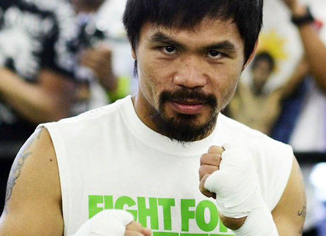 M. Pacquiao (foto) receberá uma bolada com patrocínios para luta. Foto: Divulgação
