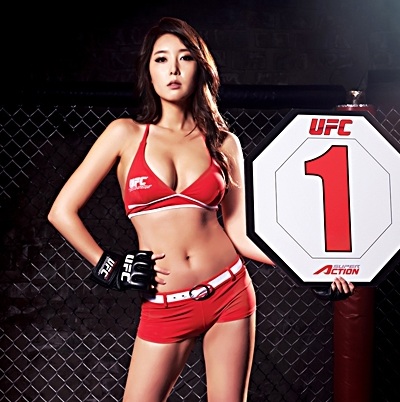 Su Jung Lee vai ser a segunda ring girl coreana da história do UFC. Foto: UFC (Divulgação)