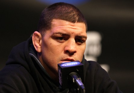 Nick Diaz gave "advice" to welterweight champion Georges St. Pierre. Photo: Josh Hedges/UFC