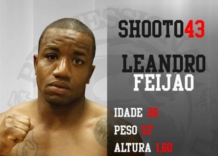 Leandro Feijão lutaria contra Gabriel Brasil no Shooto 43. Foto: Divulgação