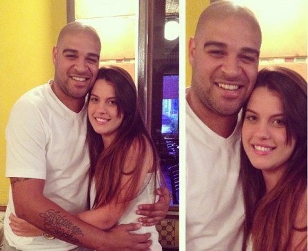Adriano e Bruna Gonzaga juntos em uma churrascaria no Rio. Foto: Instagram/Reprodução