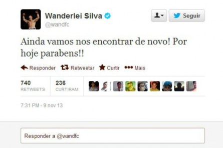 Wanderlei Silva Twitter para Belfort