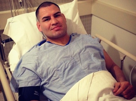 C. Velasquez após cirurgia no ombro. Foto: Instagram/Reprodução