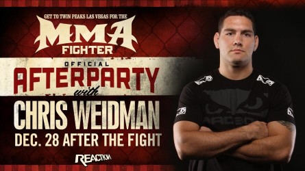 Anúncio da festa pós-UFC 168 com a presença de C. Weidman. Foto: Reprodução/Twitter