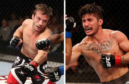 Pickett (esquerda) fará sua estreia nos moscas contra McCall (direita). Foto: Produção MMA Press (UFC/Divulgação)