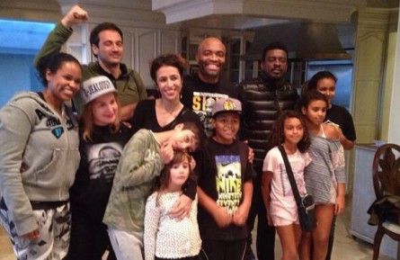 Anderson, Seu Jorge, Marisa Monte e seus familiares. Foto: Reprodução/Instagram
