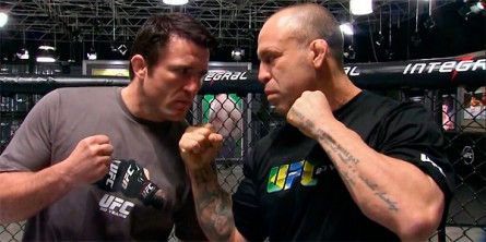 Sonnen e Wand brigaram durante as gravações do TUF Brasil 3. Foto: UFC