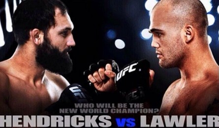 Hendricks (esq.) e Lawler (dir.) fazem a luta principal do UFC 171. Foto: Divulgação/UFC