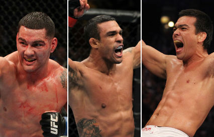 Weidman, Belfort e Machida são alguns dos nomes de destaque entre os médios. Foto: Produção MMA Press (Josh Hedges/UFC)