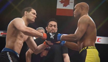 Weidman, Yamasaki e Anderson aparecem em trailer do jogo EA Sports UFC. Foto: Reprodução/YouTube