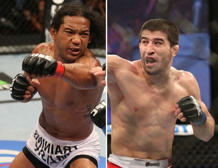 Henderson (esq.) e Khabilov (dir.) se enfrentarão em junho. Foto: Produção MMA Press (Divulgação/UFC) 
