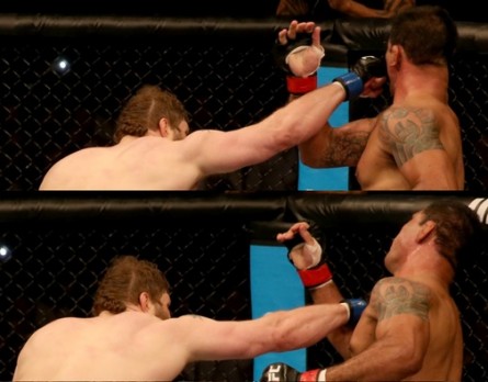 UFC divulgou sequência de imagens com o nocaute de Nelson. Foto: Twitter/Reprodução