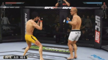 Lee (esq.) enfrentou Penn (dir.) em duelo dos sonhos no EA Sports UFC. Foto: Reprodução/YouTube