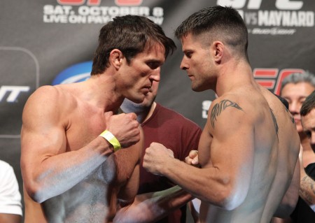 Sonnen (esq.) e Stann (dir.) se enfrentaram em 2011. Foto: Divulgação/UFC