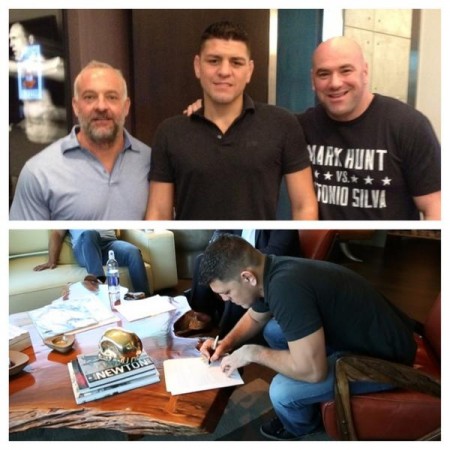 Diaz renovou seu contrato com o UFC. Foto: Reprodução/Twitter