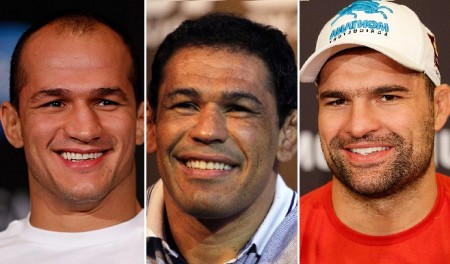 Cigano (esq.), Minotauro (centro) e Shogun (dir.) vão participar de ação social em SP. Foto: Produção SUPER LUTAS (UFC/Divulgação)