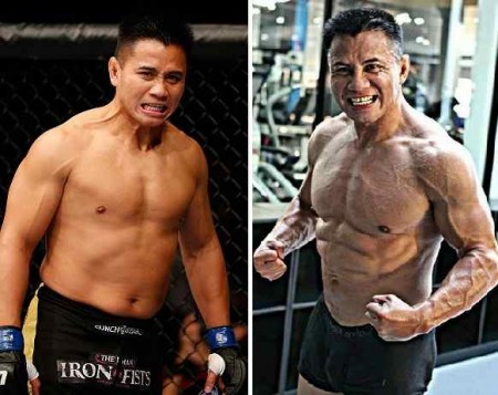Comparison between C. Le in 2011 (left) and 2014 (right) raised suspicions. Photo: Production SUPER LUTAS (UFC/Instagram)