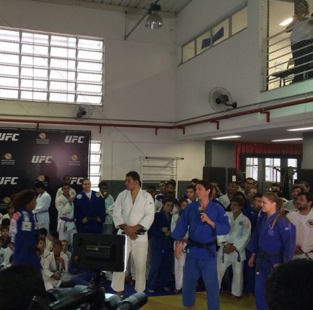 Minotauro (foto), Flavio Canto (centro) e Ronda em evento. Foto: Reprodução/Instagram