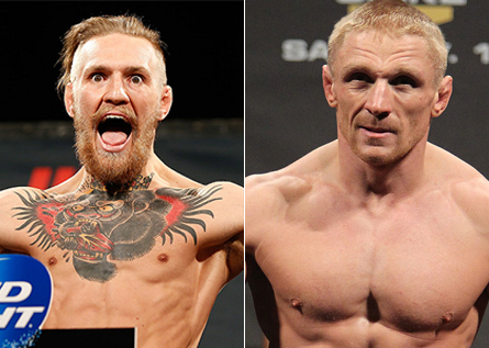 McGregor (esq.) e Siver (dir.) poderão se enfrentar em janeiro. Foto: Produção MMA Press (Divulgação/UFC)