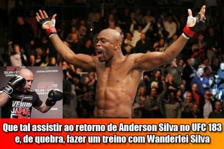 Quer assistir ao retorno de Anderson Silva ao UFC e, de quebra, treinar com Wanderlei Silva em Las Vegas?