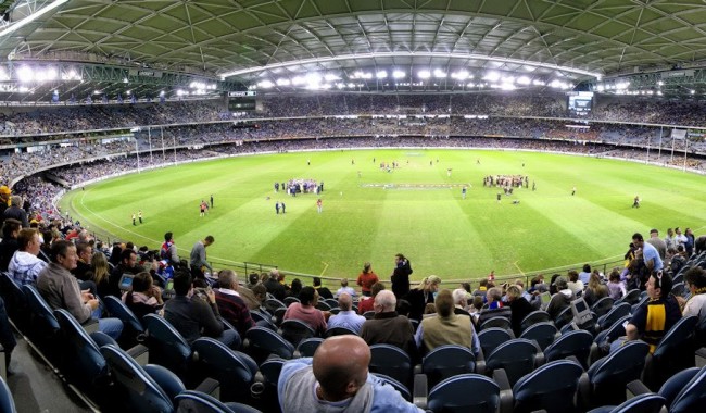 Etihad Stadium, em Melbourne, foi inaugurado em 2000. Foto: Divulgação