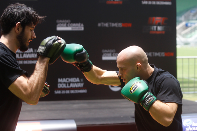 Adversário de Barão, Gagnon participa dos treinos abertos do UFC Barueri. Foto: William Lucas - Inovafoto/UFC