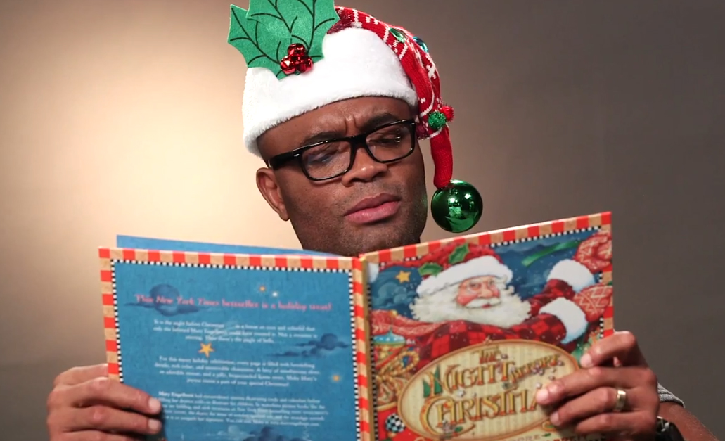 Anderson (foto) e outras estrelas do UFC fizeram leitura de poema clássico de Natal. Foto: Reprodução