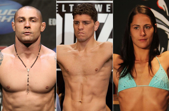 Silva, Diaz e Eye são três atletas envolvidos em polêmicas no passado. Foto: Produção MMA Press