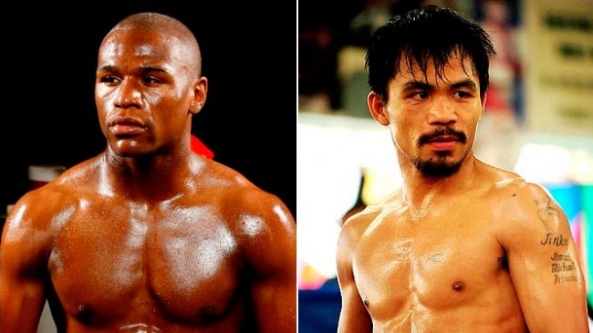 Floyd Mayweather (esq.) e Manny Pacquiao (dir.) fazem uma das lutas mais esperadas da história do boxe. Foto: Reprodução
