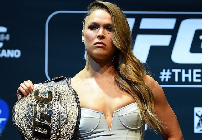 Ronda (photo) is 12 seconds away from "completing a fight" as a professional. Photo: Josh Hedges/UFC