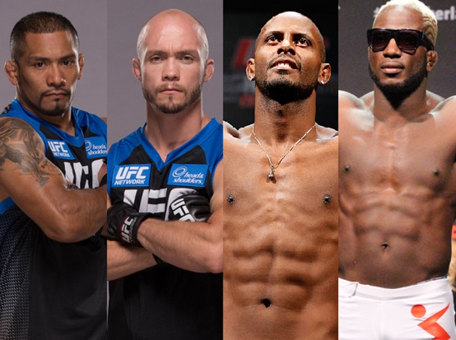 Serrano, Syler, Kevin e Blade (na ordem) foram confirmados no UFC FN Rio. Foto: Produção SUPER LUTAS (UFC/Divulgação)