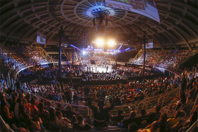 Ginásio do Maracanãzinho recebeu sete mil pessoas para o UFC FN 62. Foto: Inovafoto