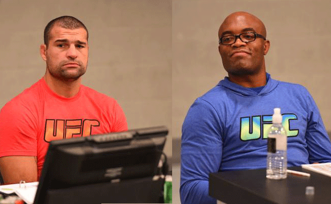 Shogun (esq.) e Anderson (dir.) ainda podem aparecer no UFC Curitiba. Foto: Divulgação