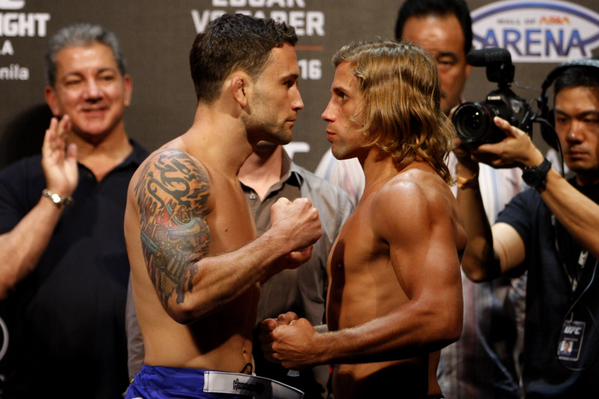 Edgar (esq.) e Faber (dir.) fazem a luta principal da noite. Foto: Divulgação/UFC