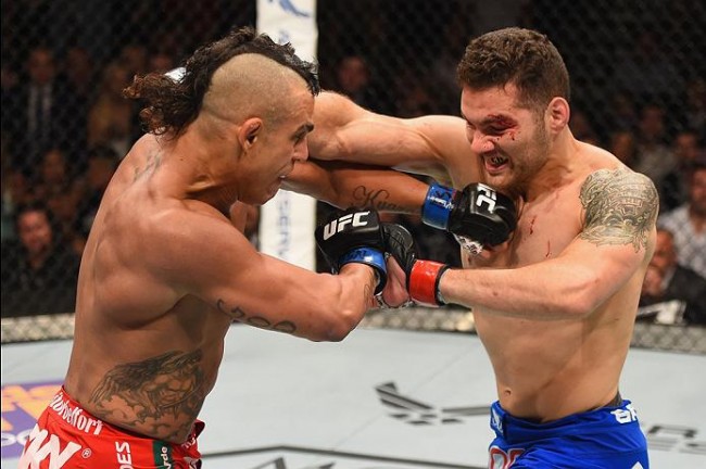 Belfort e Weidman se enfrentaram em maio, com vitória do norte-americano. Foto: Divulgação/UFC