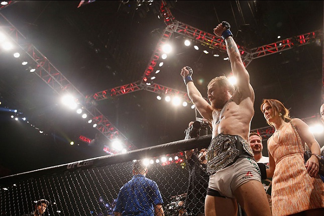 Conor (foto) levou a melhor na luta principal do UFC 189. Foto: Josh Hedges/UFC