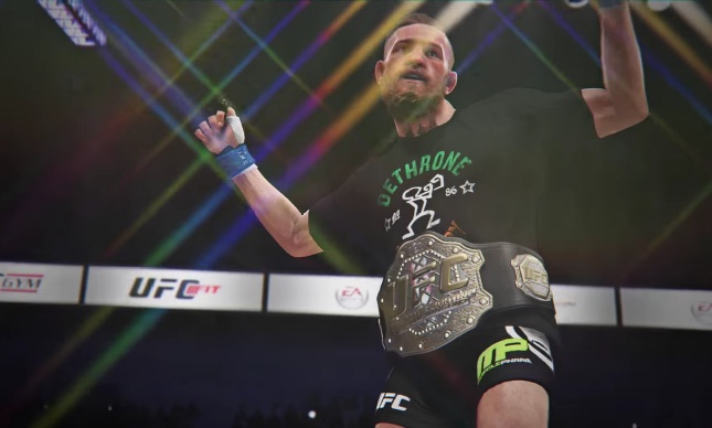 Para EA Sports UFC, Conor sairá com o cinturão no próximo sábado. Foto: Reprodução