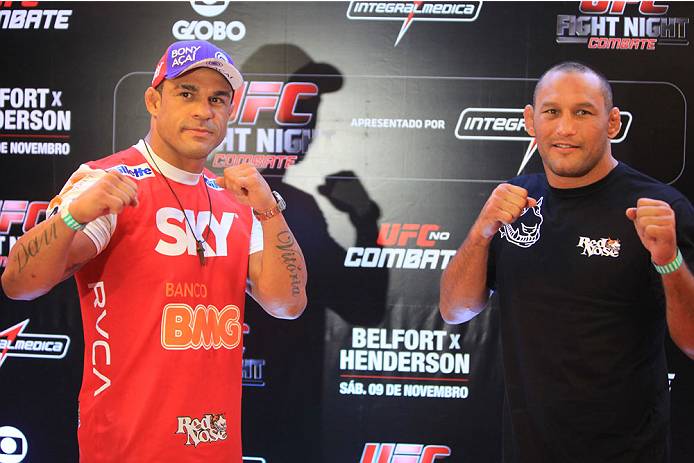 Belfort e Henderson fazem terceiro duelo em São Paulo. Foto: Divulgação/UFC