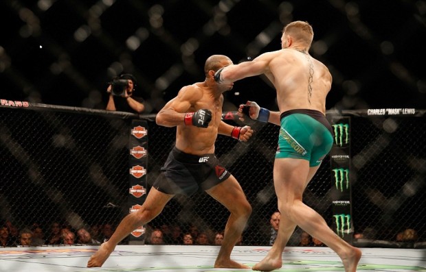 McGregor's lethal punch was being trained. Photo: Josh Hedges/UFC