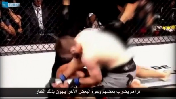 Luta de Nurmagomedov aparece em vídeo do Estado Islamico. Foto: Reprodução 