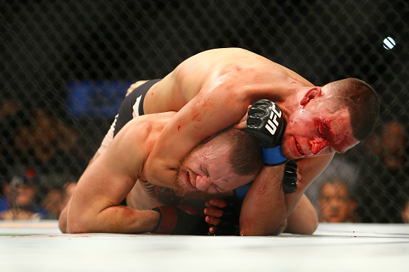 Diaz finalizou McGregor no segundo round no UFC 196. Foto: Divulgação