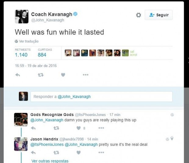 Kavanagh, técnico de McGregor, também deu indícios da aposentadoria