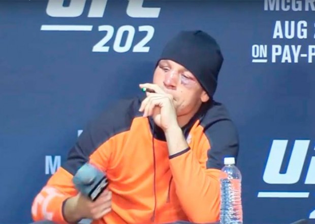 N. Diaz teria feito uso de maconha em entrevista pós-UFC 202. (Foto: Reprodução)