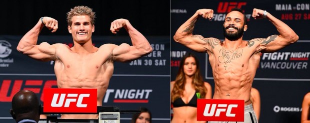 S. Northcutt (left) was challenged by F. Silva (right). Photo: Montage / Reproduction