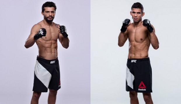 Martins (esq) e Santos (dir) irão abrir o card preliminar do UFC 204. (Foto: Produção SUPER LUTAS / Divulgação)