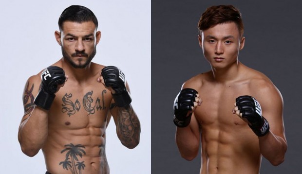C. Swanson (esq) e Ho Choi (dir) vão se enfrentar  em Toronto, Canadá. (Produção SUPER LUTAS/Divulgação UFC)