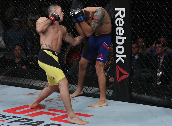 Thominhas nocauteou Morales na segunda luta mais importante do UFC São Paulo. (Getty Images) 